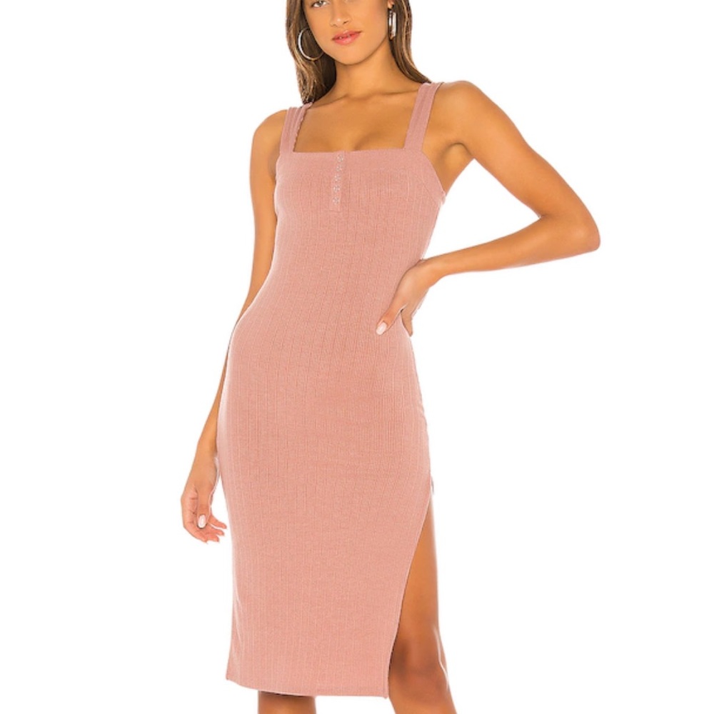 Privacy Please Pink Midi Dress